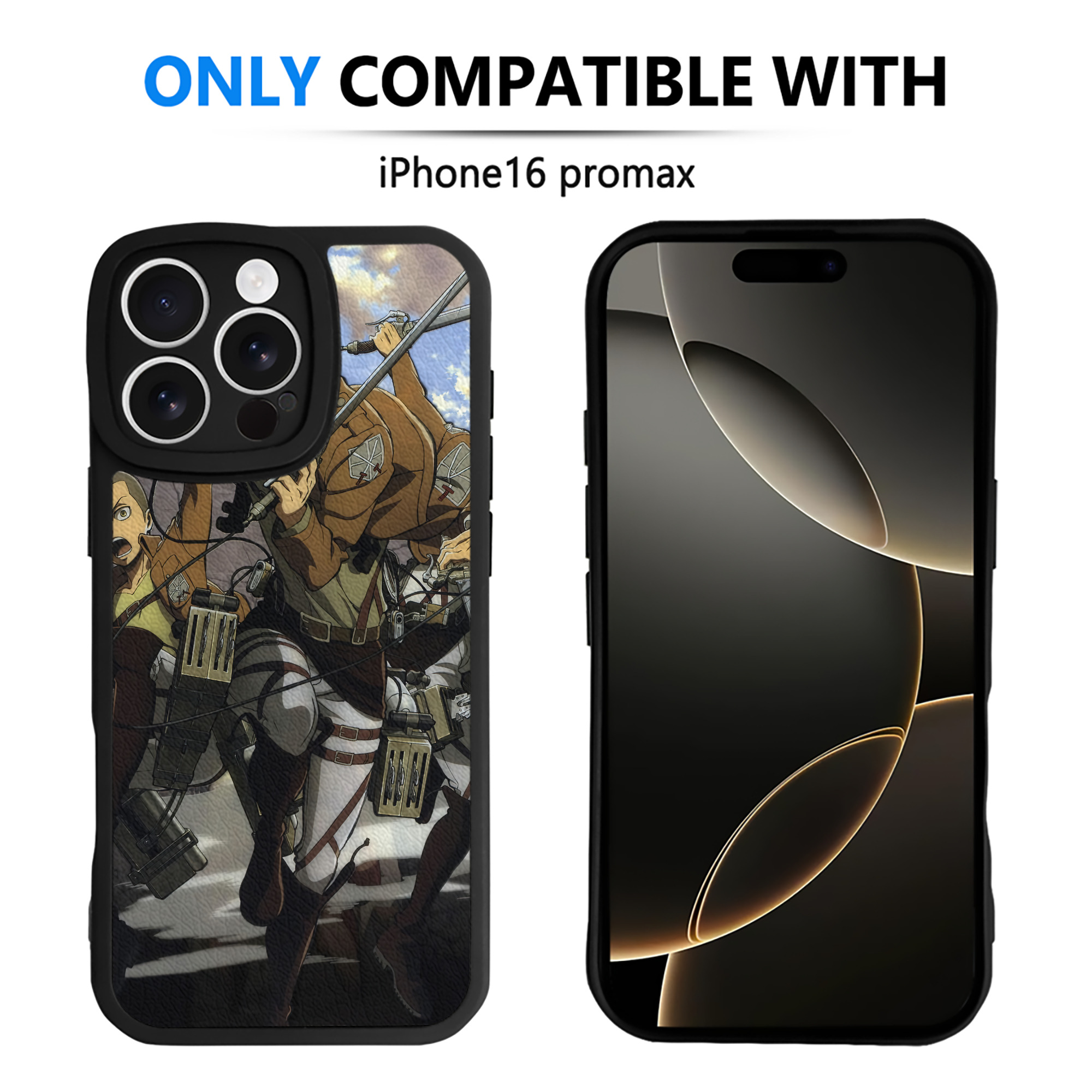 （画像用） 進撃の巨人 Attack on Titan 【iPhone 16シリーズ対応】シリコンスマホケース（レザー調） 材質：シリコン